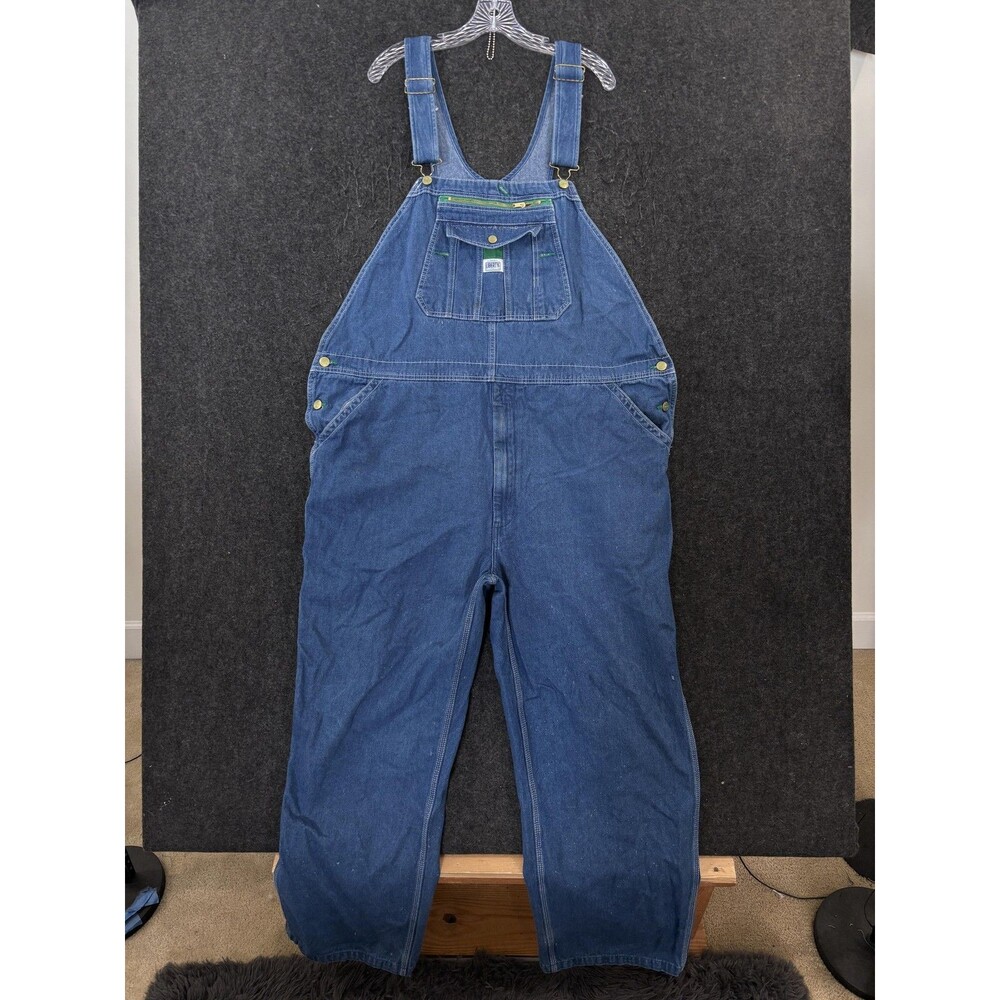 Liberty Denim Overalls Men's 46x32 Blue Bib Workwear Carpenter Pockets Utility